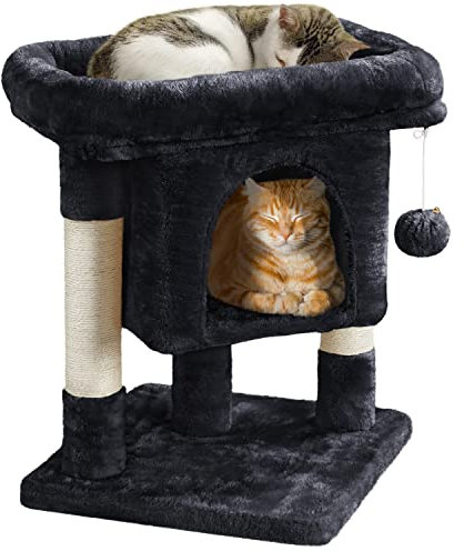 costoffs Cat Tree Cat Scratching Furniture, Sisal-Covered Scratching Posts Spacious Condo House Dangling Ball for Indoor Cats and Kittens