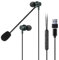 DUNGZDUZ USB-C Earbuds with Boom Mic for Computers and Smartphones, in-Ear Headphones with USB-A Connectivity for Laptop, Desktop, PS 4 5, Compact & Lightweight, 4.9FT