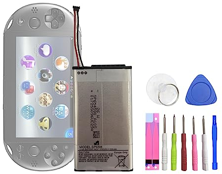 HIGHAKKU Batteria di ricambio SP65M compatibile con PS Vita (PCH-1000 / PCH-1004) / PS Vita (PCH-1100 / PCH-1104) di ricambio per gamepad Joypad