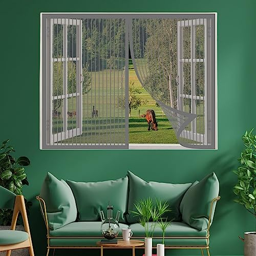 Fliegengitter für Fenster Insektenschutznetz 290 x 295 cm Mückengitter Fenstergaze verhindern das Eindringen von Insekten für Fenster & Terrassentüren & Balkontüren, Grau