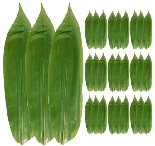UPKOCH Sashimi Dish Leaf Decorative Sushi Leaf Sushi Grass Divider 100pcs Green Leaves Sushi Plate Decorations Japanese Food Mat Banana Leaves Placemats Sushi Making Supplies
