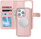 Zouzt for iPhone 14 Pro 6.1 Inch Detachable Wallet Case with Card Holder for MagSafe, Premium PU Leather 2 in 1 Flip Folio Book Magnetic Stand Protective Phone Cover for iPhone 14 Pro - Rose Gold