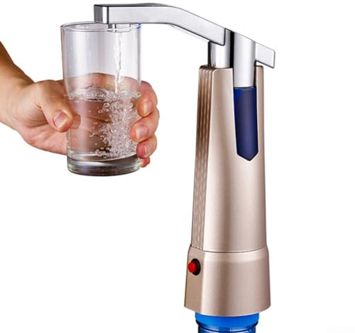 DAZZLEEX Dispensador de Agua eléctrico, Grifo con Bomba, Sensor automático, Botella para Beber, dispensador de Bomba de Agua, Recargable por USB, inalámbrico, se Adapta a la mayoría de Las Botellas