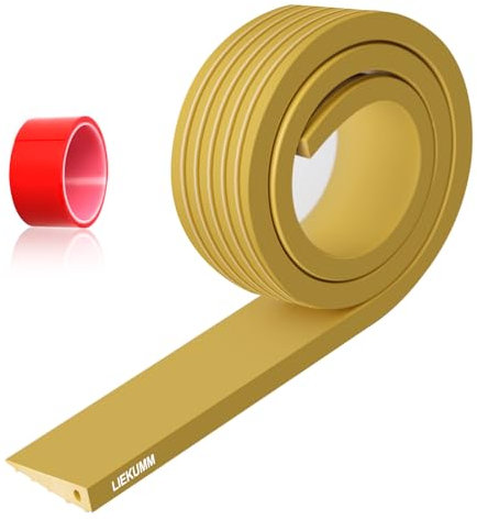LIEKUMM 1 cm Höhe PVC Türschwellenrampe, 800 kg Tragkraft Tragbar Rollstuhlrampe für Treppen, Innen- und Außenbereich, Schwellenrampe für Elektro-Rollstuhl, Kinderwagen, Garage, Gelb