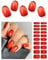 AutyaMee Semi Cured Gel Nail Strips (Flame Red), Cat Eye, 20 Pcs Gel Nail Wraps, Stickers, UV Light Required, Salon Quality, Long Lasting