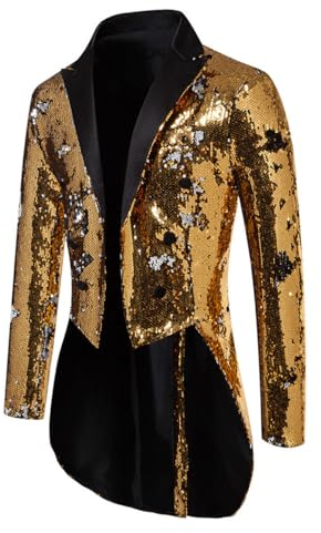 Herren Smoking Mode Leistung Bühne Party Lange Ärmel Revers Top Anzug Jacke, Halloween Kostüm Casual Fashion, Sale Gothic Mantel Schlanke, Steampunk Mittelalter Kleidung, Cosplay Halloween Kostüm