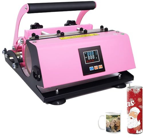 Beachtiful Prensa Térmica para Vasos, Máquina de Prensado por Sublimación para Tazas de 6 a 30 oz, Prensa Térmica para Tazas con Guantes, Tazas de Cerámica para Hacer tú Mismo, Vasos