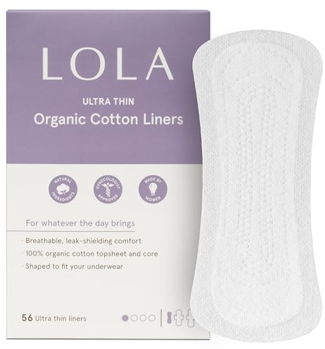 LOLA Slipeinlagen für Damen, 56 Stück, hypoallergen und atmungsaktiv, schmale Passform, parfümfrei und von Gynäkologen empfohlene Einlagen für Frauen