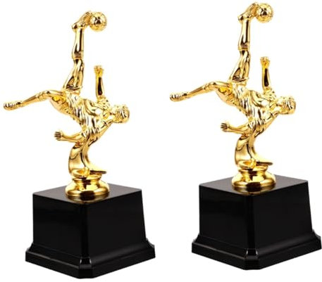 Mipcase 2 Pezzi Coppa di Calcio di Atleta di Calcio Premio Decorativo per Decorazione da Tavolo Decorazione Delicata del
