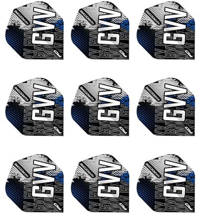 RED DRAGON Professioneller Spieler Gian Van Veen Hardcore Prämie Standard Extra dick - 100 Mikron - Dart Flüge 3 Satz Pro Packung (9 Dart Flüge insgesamt)