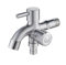 WENYOG Grifo Exterior Jardin Grifo de Acero Inoxidable for Lavadora, 1 Unidad, 1 Entrada y 2 Salidas, Multifuncional, Doble Grifo for jardín y Exterior Alta Resistencia(B)