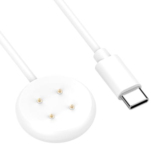 Charger for Google Pixel Watch 2/Pixel Watch 3 USB-C Magnetic Charging Dock with 3.3Ft/1M Charging Cable Cord Compatible with Fitbit Sense 2/Sense/Ace LTE/Versa 4/Versa 3, White