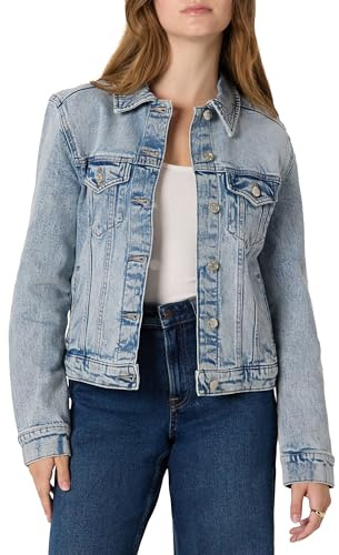 Amazon Essentials Giubbotto Stile Trucker in Denim con Tasche Donna