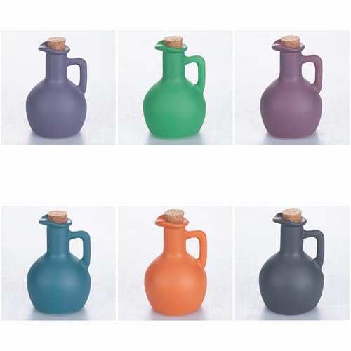 Villa d'Este Home Tivoli Set 6 Anfora mini oliera 250 ml, in vetro, tappo in sughero