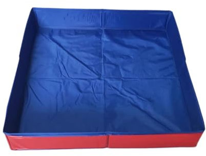 Pit sabbia per cani | 50 × 50 cm Piccola piscina pagaio | Piscina pieghevole in PVC | Vasca bagno per cani | Piscina portatile non infiammabile per animale domestico per piccoli corpi giardino