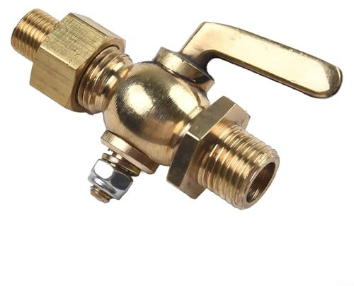 Jotekonoby Rubinetto per carburante per moto, in ottone, 1/8-1/4 di pollice, valvola a gas con tassello standard per bici classiche