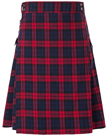 Schottischer Kilt Herren Tartan Schottenrock Klassische Rock Schottland Faltenrock Gothic Minirock Kariertes Streetwear Cargo Kleidung Mit Taschen modischer Clubwear für Mottoparty