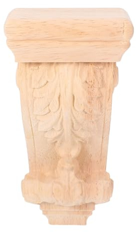 NULYLU Geschnitzte Massivholz Konsole Römische Säulen Eckleiste Vintage Holzregalhalter für Kamin und Türdekoration