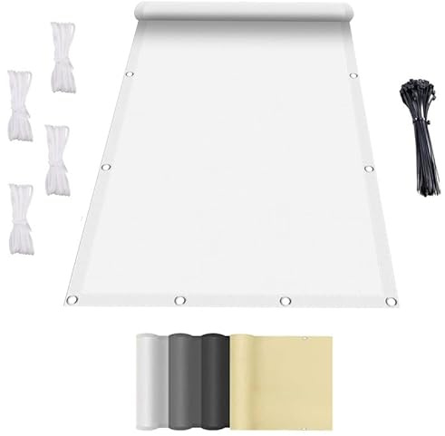 Voile d'Ombrage Étanche 3x5M Voiles Ombrages Rectangulaire,Toile Ombrage Imperméable, Voiles D'ombrage pour Patio Pergola Jardin ExterieurBlanc