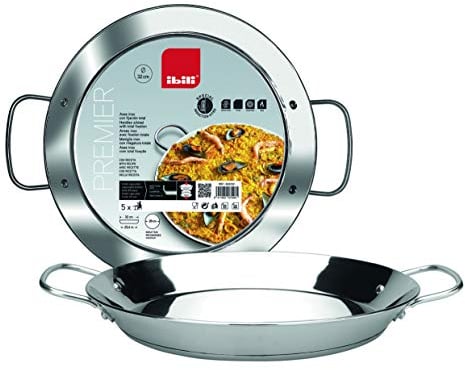 IBILI - Paellera premier - 40 cm - Acero inoxidable - 9 raciones - Apto para induccion