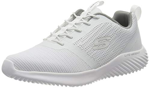 Skechers Bounder, Sneakers Hombre, White Mesh/PU/Trim, 40 EU