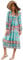 R.Vivimos Women's Casual Bohemian Print Neck Tie Long Sleeve Beach Style Long Midi Dress Vacation Dress(Large,LightCyan)