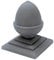 10 x Linic Acorn Top Fence Finial & 3 Fence Post Cap. Rot Proof, UK Made. (GT0012) Free UK Postage (Grey)