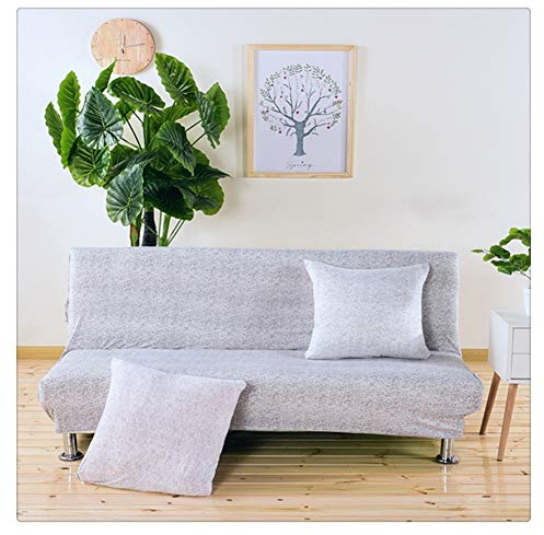 GUOCU Jacquard Sofabezug Ohne Armlehne - Elastisch Gestrickte Schonbezug Sofahusse für Schlafsofa,Farbe 1,1 Sitzer(195-225CM)