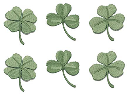 Amosfun 6 Stücke Kleeblatt Patch Sticker Flicken Aufnäher Aufkleber Bügelbild Aufbügler Aufbügelbilder Stickerei Patches für Kinder Jacken Jeans Hut Irish St. Patricks Day Kostüm