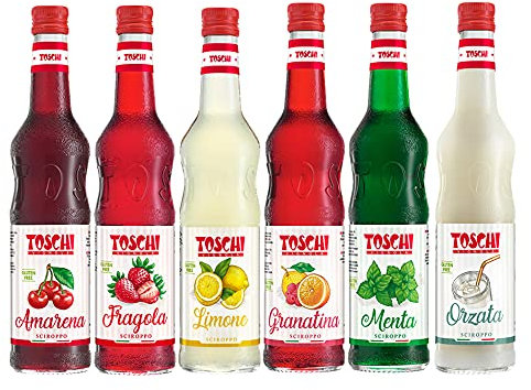 Sciroppi Tradizionali Toschi 740 gr nei gusti: Amarena, Menta, Fragola, Granatina, Limone e Orzata.