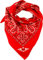 fashionchimp XXL Nicki-Halstuch aus 100% Baumwolle, 70x70 cm, Unisex Bandana, Halstuch, extra groß (Paisley-Rot)