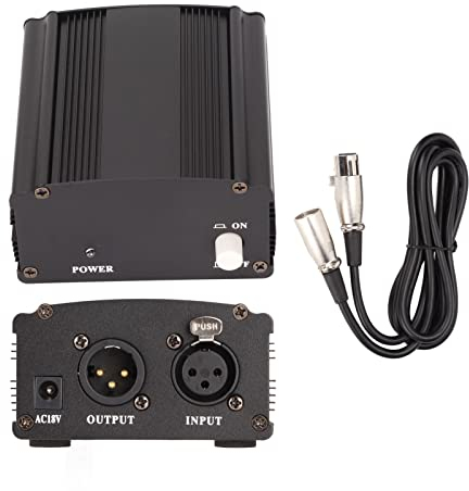 Phantom Power, Aluminiumlegierung, 48 V, Phantom Power, 1 Kanal, Schwarz