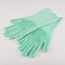 Magic Silicone Rubber Dish Washing Gloves Kitchen Pet Bath Cleaning Scrubber (Green)