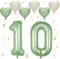 VUCDXOP Avocado Grün Luftballon 10, XXL Riesige Geburtstag Ballon 10, 40 - 101cm Ballon Zahl Deko Folienballon Zahlen 1 & 0, Geburtstagsdeko Jubiläum Party Deko, Fliegt mit Helium (Nummer 10)