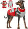 Winter Hundemantel wasserdichte, Hundemantel Winter mit Geschirr Warm Hundekleidung Winter Jacke Warme Hunde Weste Winter Outfit Winddichte Hundebekleidung Schneeanzug Hunde(Rot, 3XL)