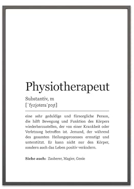 Ritterprintz Physiotherapeut Bild Kunstdruck Wörterbuch Din A4 Wandbild Druck Poster Fine Art Deko Geschenkidee