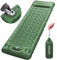 VIPNAJI Tapis de Camping Gonflable Ultraléger Avec Oreiller - Matelas 1 Place Autogonflant, Tapis de Couchage Avec Pompe à Pied Pour Voyage, Tente