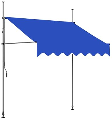 HXYhydrypd Tende da Sole per Esterno, Tende da Sole a Bracci Estensibili, Tende da Sole a Bracci Estensibili con Protezione UV, Tende da Sole for Porte(Blue,350cm/137.8in)