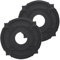 PATIKIL Ceiling Medallion, 2 Pcs 12 OD x 3.43 ID PU Decorative Ceiling Light Medallion Chandelier Medallion Classical Ceiling Light Cover Plate for Ceiling Light Fixtures Fans, Black