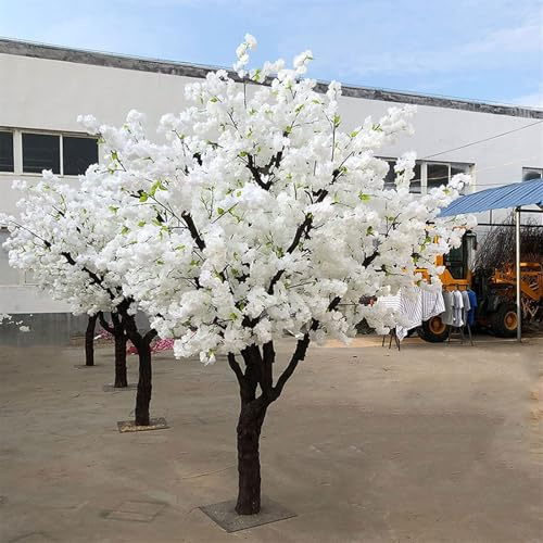 Lbxlhr Árboles De Flor De Cerezo Artificiales, Cerezo Blanco Simulación, para Decoración De La Oficina del Jardín del Banquete De Boda En Casa, Planta Grande Artificial(1.8x1.2m)