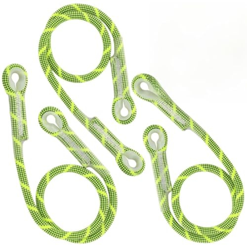 Prusik Cord - Paquete de 3 cuerdas de fricción precosidas ojo a ojo, nailon y Kevlar, resistente al calor