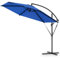 Kingsleeve® Parasol de Jardin extérieur en alu Parasol déporté inclinable Bleu Ø330cm avec manivelle Protection UV 50+