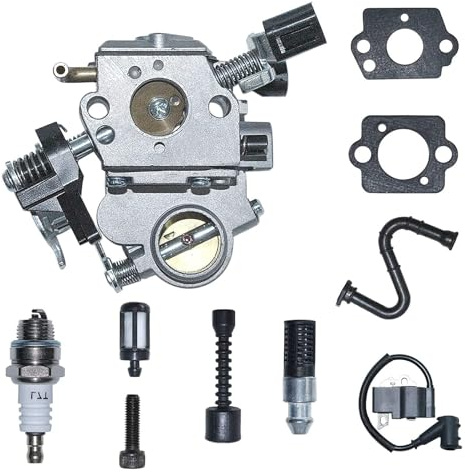 Carburetor Ignition Coil Compatible For Stihl MS362 Compatible For Walbro WTE-8 1140-120-0600 Chainsaw Fuel Line Fuel Filter Oil Line Oil Filter