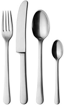 Georg Jensen GJ 283300 Besteck Set Matt, 24 Stück, Edelstahl, Stainless Steel, 4,3 x 53,8 x 37 cm