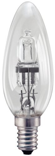 Status 28w 37w Watt E14 Small Screw In SES Clear Halogen Saver Candle Light Bulb x 4