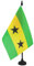 AZ FLAG - Tischflagge São Tomé Und Príncipe - 21x14 cm - Sao Tome Tischfahne 14 x 21 Cm - Flaggen