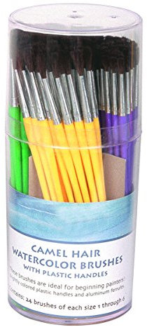 Jack Richeson Poignée en Plastique Brosse Bidon, Lot de 144
