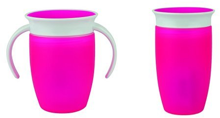 Munchkin Miracle 360 Tranier and Sippy Cup, 207 ml/296 ml, 2 Count - Pink