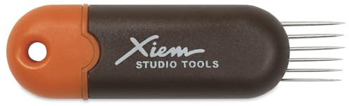 Xiem Tools USA Retractable Scoring Tool, Slide to reveal 6 pins for cutting or scoring, Orange (RST-10188)