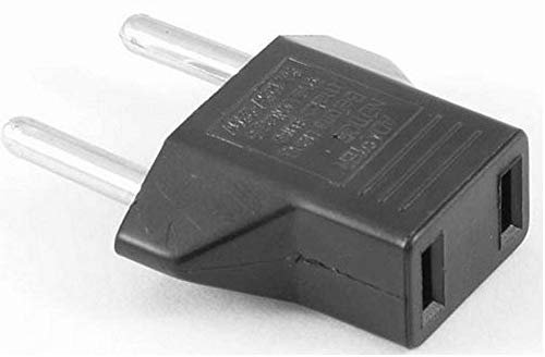 REY 2 x Adaptador Conversor Enchufe Americano a Europeo EU USA Clavija Corriente
